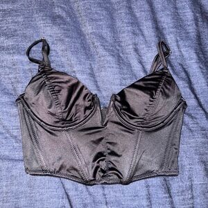 Elegant Black Satin corset